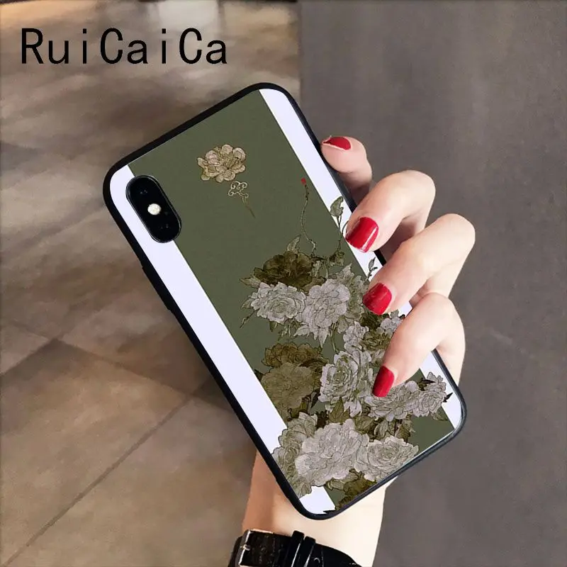 Chinese art flower sakura plum flower rose peony