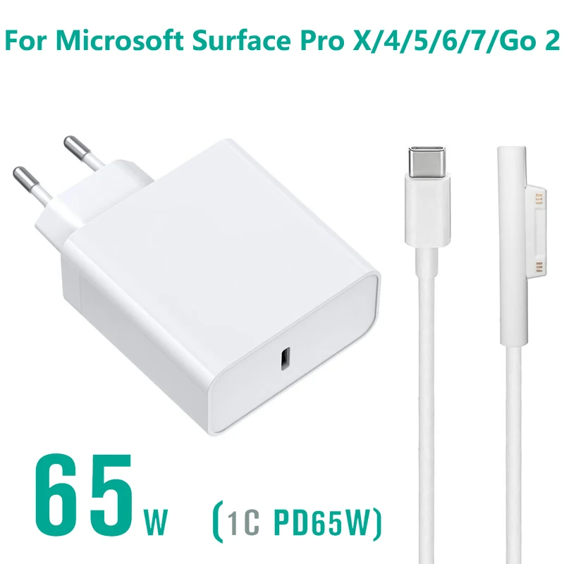 Зарядное устройство USB Type C PD для Microsoft Surface Pro 4 5 6 7 X 15V 4A 65W адаптер питания |