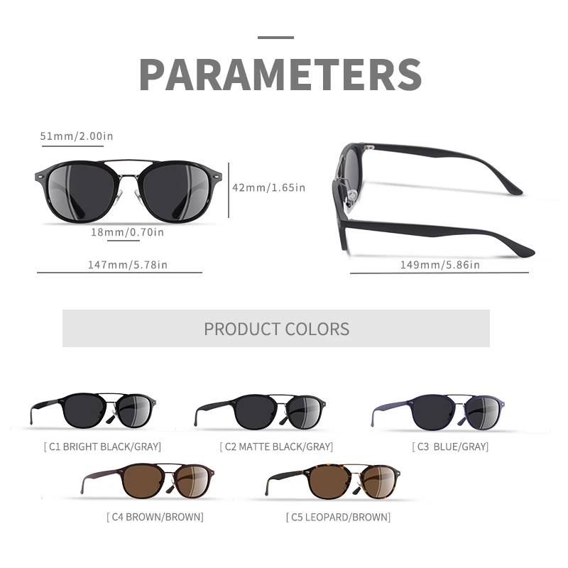 Goedkoop Aofly Merk Designer Ronde Gepolariseerde Zonnebril Mannelijke Vrouwen Mode Ultralight TR90 Frame Zonnebril Voor Mannen Gafas Oculos De Sol