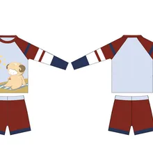 Детский купальный костюм из 2 предметов с рисунком овцы, UPF 50+, с защитой от ультрафиолета, 2020tt- Рашгард, быстросохнущая рубашка для серфинга+ шорты, детские купальники