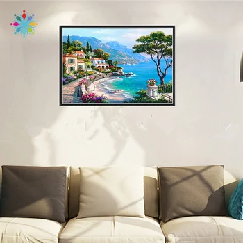 

Diamond Art Home Decoration Flower Diamond Painting Aegean Sea Diamond Painting tls
