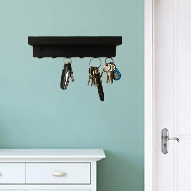 Rozsdamentes Acél Hasznos Széles Körű Alkalmazás -E -Mail Szervező Fekete Kulcstartó Multifunkcionális A Bejárati Ajtóhoz - Image 3