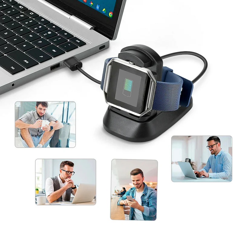 Для Fitbit ионной Смарт-часы USB кабель для зарядного устройства зарядная док-станция Подставка зарядное устройство для умных часов Замена аксессуары