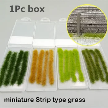 

1Pack Miniature Strip Type Grass Model DIY Train Sand Table Building Miniature Scenario Consumables