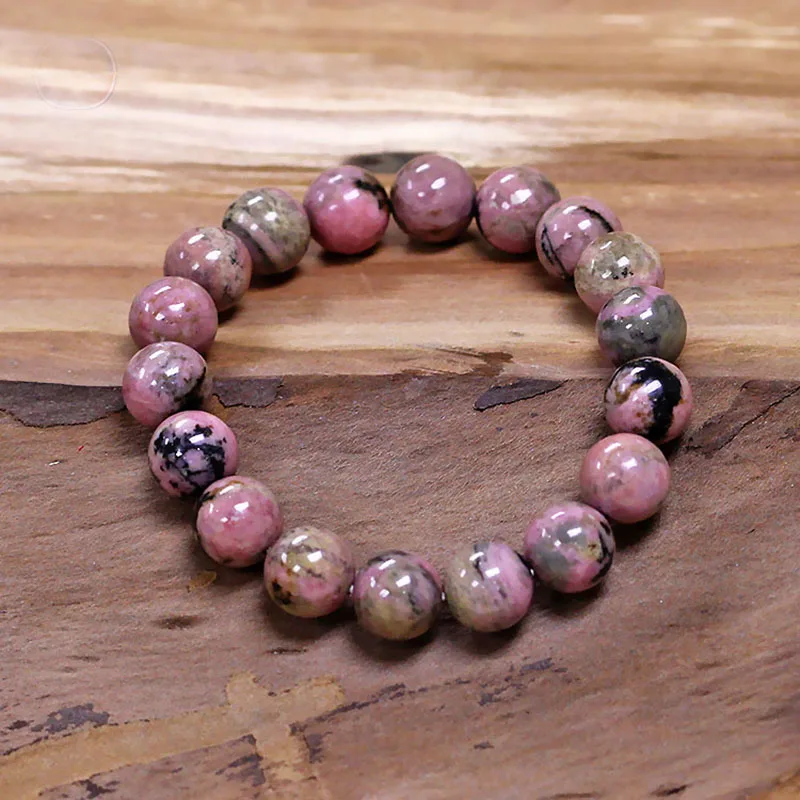 BEAUCHAMP Pink Black Color Stretch Cord Bracelet Gem Natural Stone Jewelry Beads Charms Elastic Ropes Pulseras Trendy Style | Украшения и