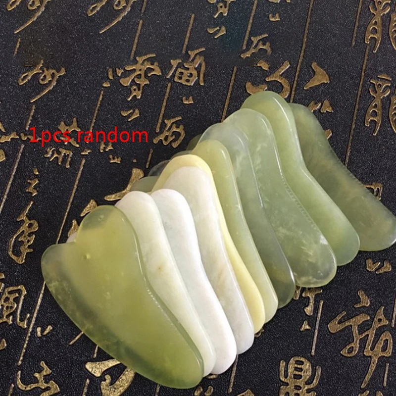 Xiuyan Jade Gua Sha Board Scraper Xiuyan Jade Stone Guasha Massage Tool Facial And Body Treatment Scraping Care Healthy Massage