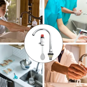 

1 Set of Foot Basin Faucet Public Bathroom Foot Stand Faucet Rotary Cold Faucet (Silver)