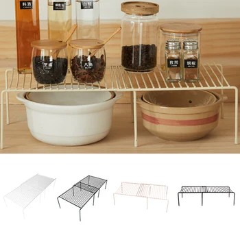 

Iron Mesh Adjustable Kitchen Storage Rack Kitchen Cupboard Storage Shelf Kitchen Organizer Wardrobe Shoe Organizers Save Space