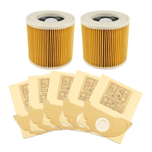 10pcs Vacuum Cleaner Dust Filter Paper Bag For Karcher Wd2250 A2004 A2054  Mv2 Robot Vacuum Cleaner Parts Replacement Dust Bags - Vacuum Cleaner Parts  - AliExpress