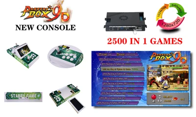 Pandora's Box 9D 2500 В 1 железная Консоль 2 игрока аркадная игровая палка контроллер консоль HDMI VGA usb ТВ Plug and play pandora 9D