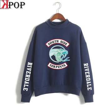 

Riverdale Hip Hop High Collar Sweatshirt Casual Kpop Turtleneck Harajuku Hoodies Sweatshirt New Arrival Popular Stylish Clothes