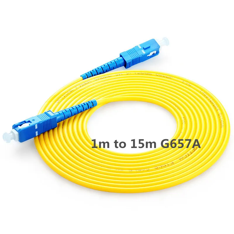 SC UPC Patchcord 1m to 15m optical SC Patch cord 2 0mm PVC G657A Fiber Jumper 1