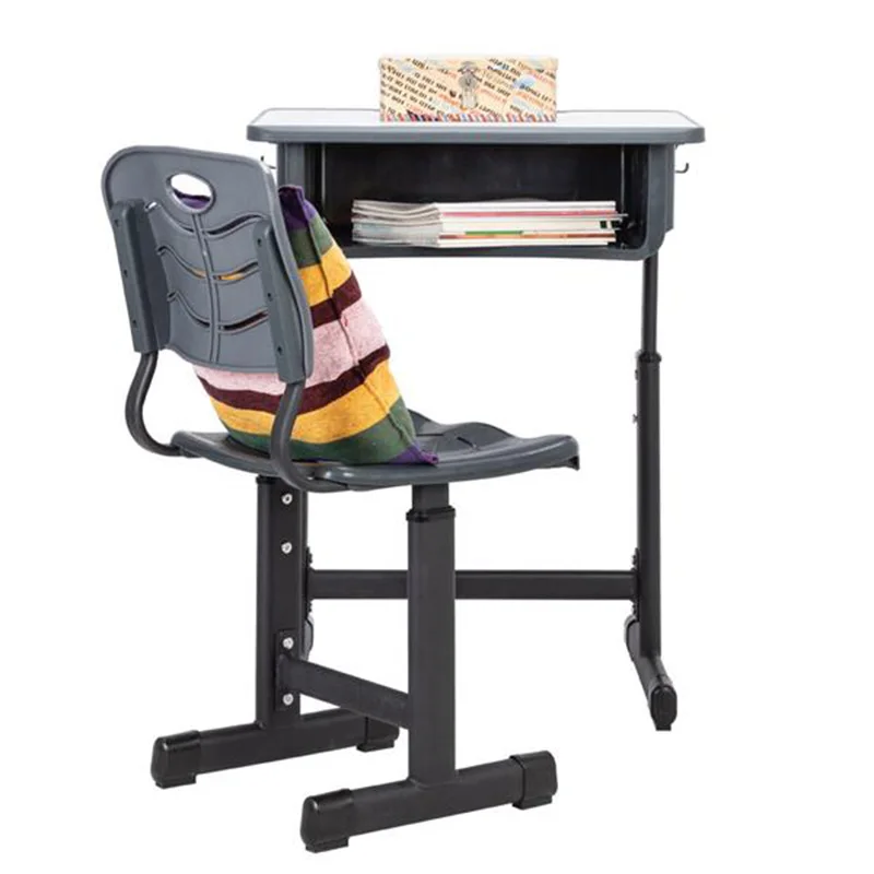 

Adjustable Children Kids Student Desk and Chair Kit Set Black and Blue