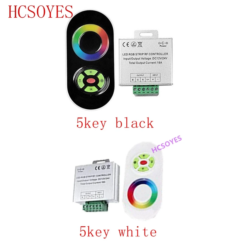 DC12V 24V 5key Беспроводной RF Сенсорная панель диммер RGB пульт дистанционного