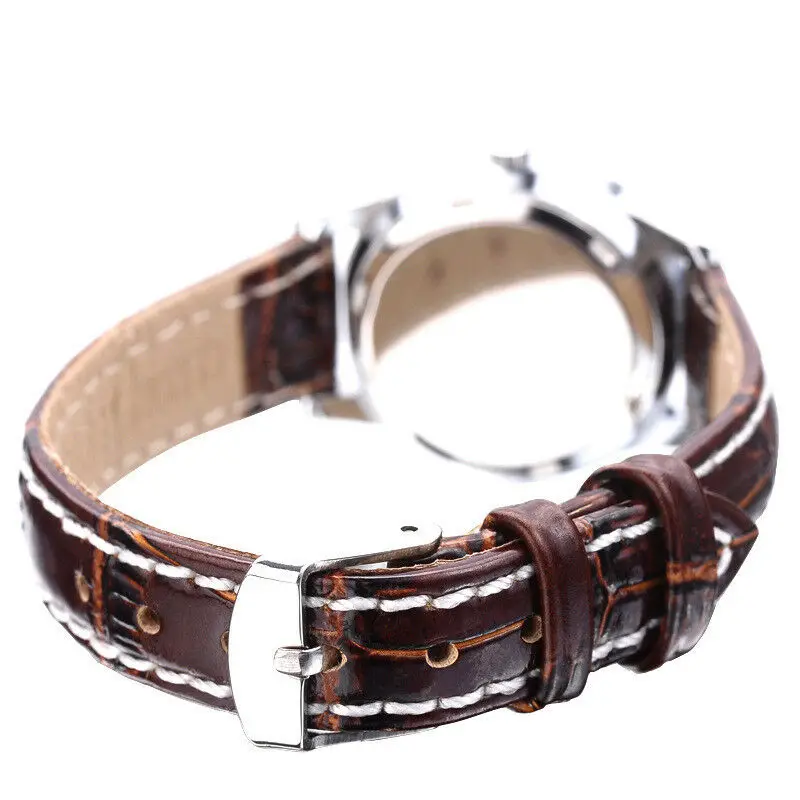 Skup Zegarek kwarcowy kobiety w kierunku przeciwnym do ruchu wskazówek zegara skórzany wodoodporny zegarek biznesowy moda w kierunku przeciwnym do ruchu wskazówek zegara zegarek żeński