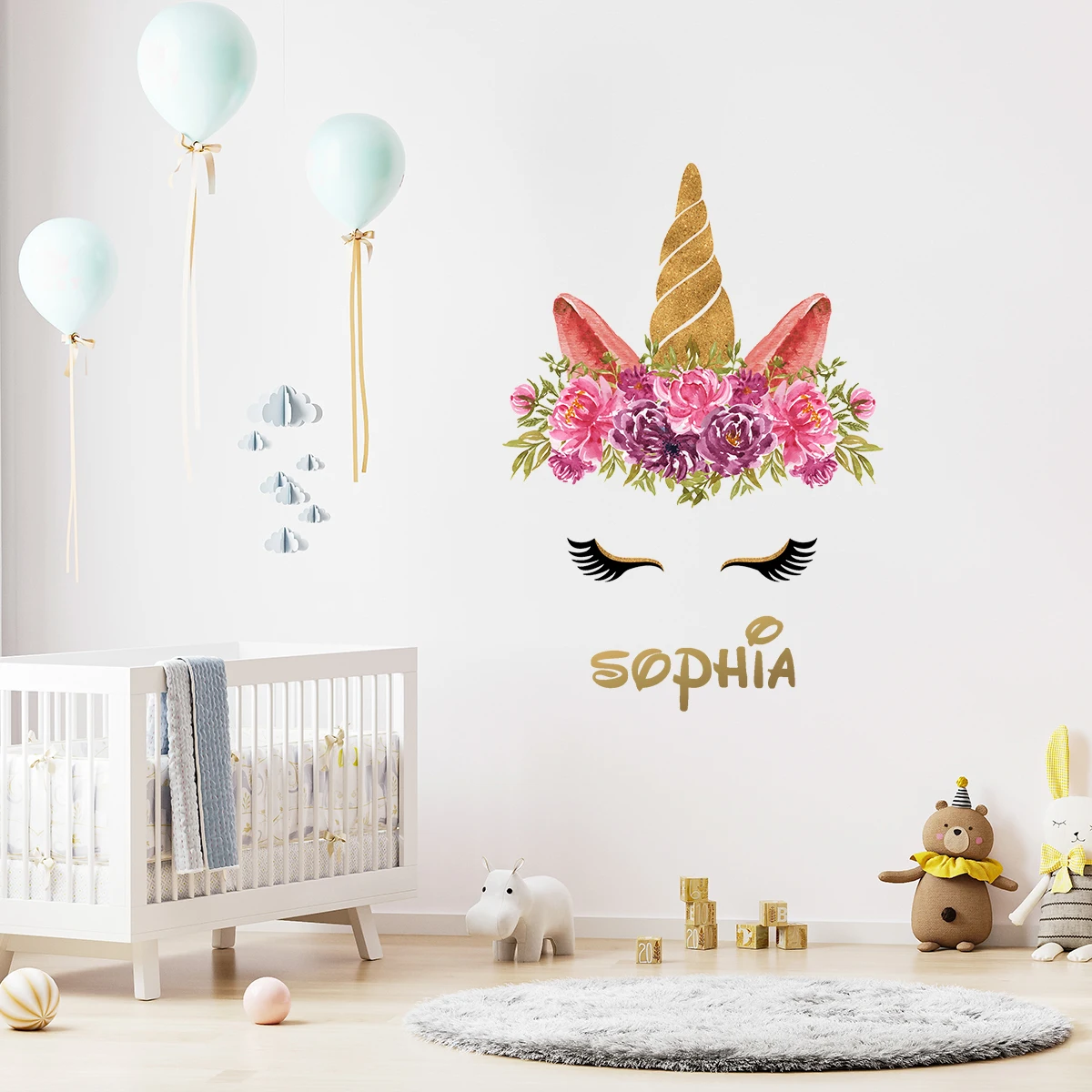 Personalized Custom Name Butterfly Heart-shaped Wall Stickers For Nursery Kids Room Decoration Vinyl Stickers Bedroom Home decor