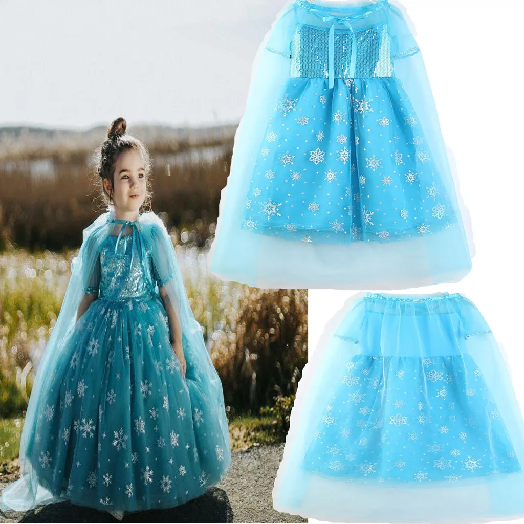 Платье для девочек коллекция года, Vestidos, костюм принцессы для костюмированного представления, фатиновая накидка, детские платья вечерняя, свадебная, повседневная одежда для малышей, 19Ag