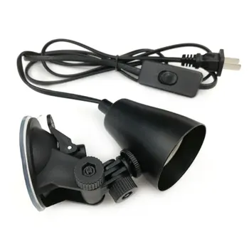 

Heating Bulb Clip Fixture Lamp Holder UVA UVB Base Reptile Fish Tank Habitat Turtle With Switch Metal Light Clamp Stand Pet
