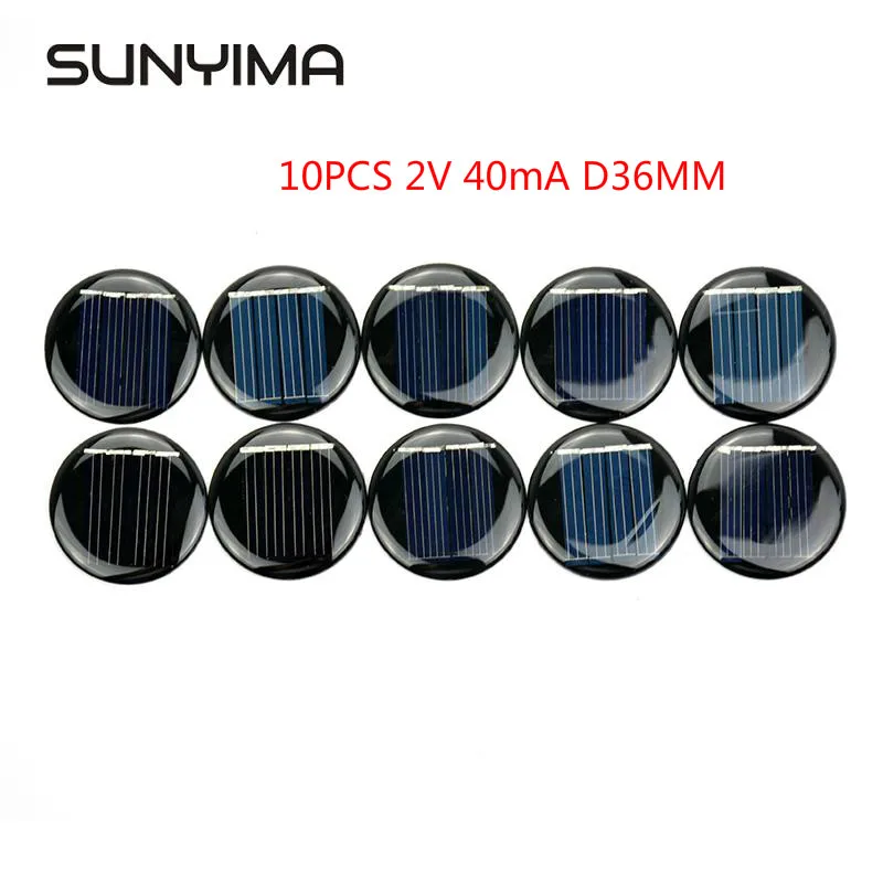 Поликристаллическая солнечная панель SUNYIMA 10 шт. модуль сделай сам для зарядки 2 в