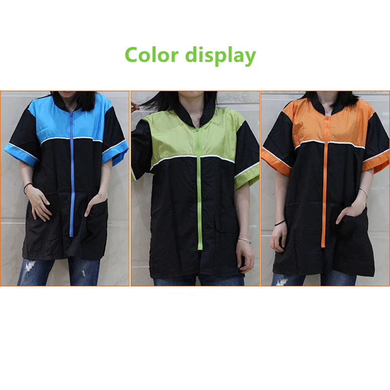 Pet Grooming Clothes Pet Shop Uniforms Blue Not Stained With Hair Gown Anti Static Smock  Anti Hair Trousers Cropped Pants Y0624 2