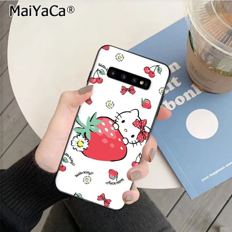 MaiYaCa милый розовый чехол с рисунком hello kitty для телефона samsung S9 S9 plus S6 edge plus S7 S7edge S8 S8plus S10 S10 plus - Цвет: A9