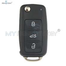 2 шт. флип-ключ дистанционного управления для VW Beetle Golf Jetta Eos Polo Tiguan ID48 434 МГц 2011-2013 HU66 3 кнопки 5K0 837 202 AD Remtekey