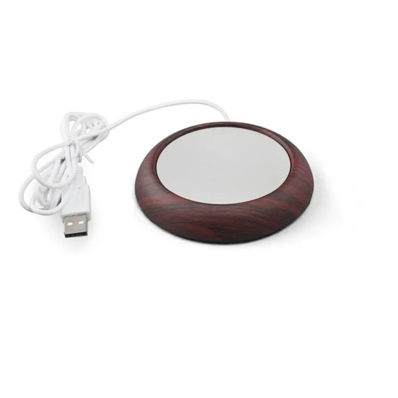 Mrosaa 5V usb-нагреватель, Дерево Зерно тепловой нагреватель для молоко чай кофе кружка горячие напитки стакан коврик, кухонные инструменты тепловой er Coast er - Цвет: 4