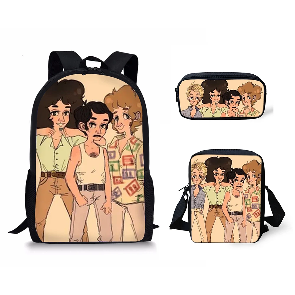 HaoYun Children School Bags Queen Band Bohemian Rhapsody Printing Large Shoulder Backpack 3Pcs/set Kids Custom Students Bookbags
