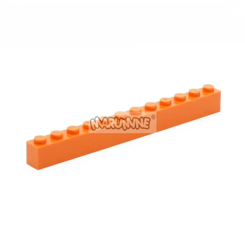MARUMINE 6112 1x12 кубики куб 50 шт./лот базовые строительные блоки часть город МОС частицы DIY классическое образовательное Строительство игрушки - Цвет: Оранжевый