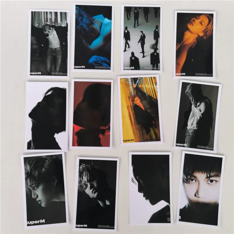 12pcs/Set Kpop Super M Jopping Preview Photo LOMO Card New Album Super M KAI LUCAS TAEMIN TAEYONG BAEKHYUN TEN MARK Photocard - Цвет: E