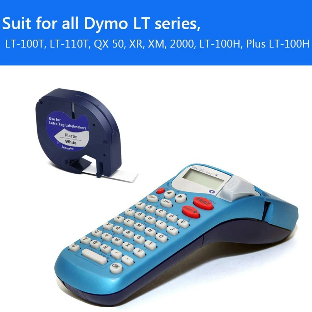 AAAJ 6Pcs LetraTag заправки этикетка лента этикеток производитель для Dymo 91331 белый 4 м x 12