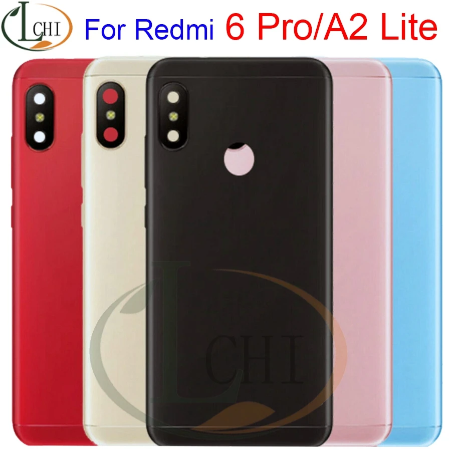 Крышка батарейного отсека для Xiaomi Mi A2 Lite Redmi 6 Pro стеклянная задняя панель корпус 6x
