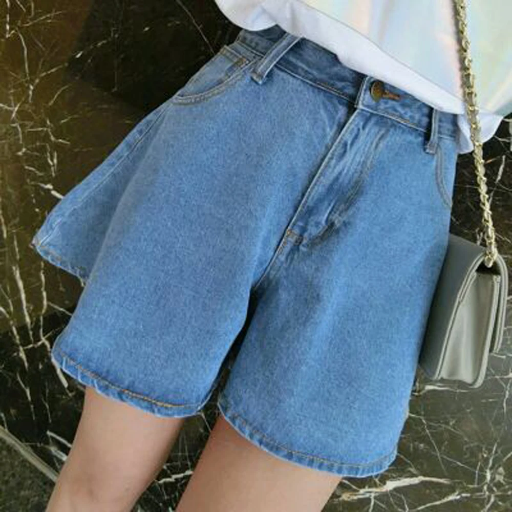 Hirigin новые модные женские летние короткие джинсы с высокой талией джинсовые шорты с оборками