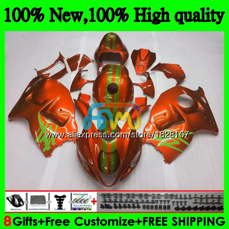 GSXR 1300 для SUZUKI Hayabusa GSXR-1300 2002 Топ orange2003 2004 2005 2006 2007 49BS. 162 GSXR1300 96 02 03 04 05 06 07 обтекатель