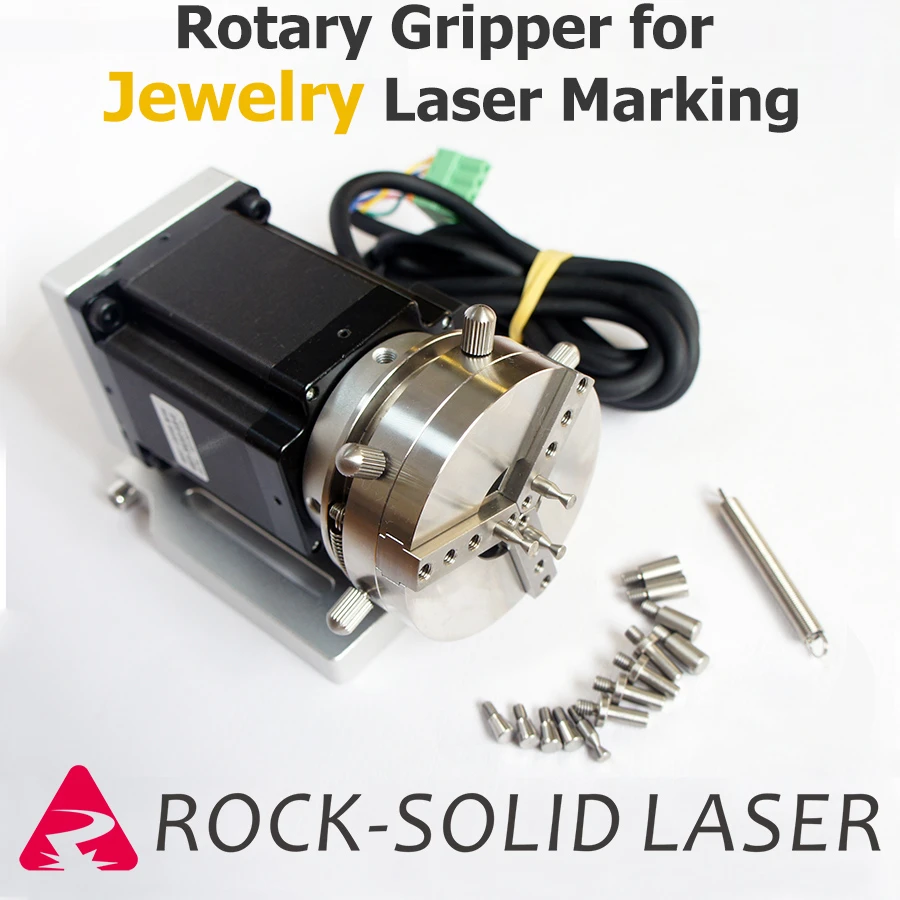 Rotary Fixture Gripper For Jewelry Ring Laser Marking Engraving Machine