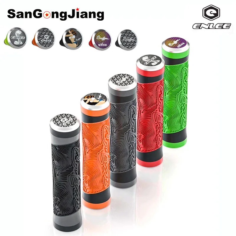 

ENLEE Mountain Bike Handle Silicone Grips cover non-slip shockproof grip cover BMX MTB Road/Folding Bicycle steering wheel Parts