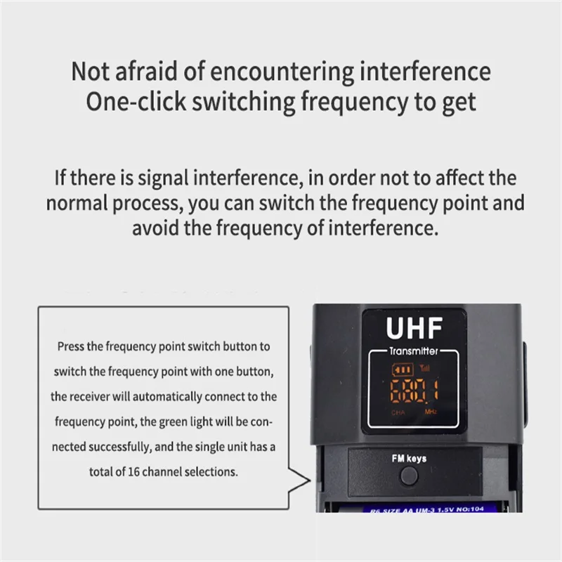 FELYBY беспроводной настоящий UHF микрофон для интервью DV Цифровая камера внешний микрофон Регулируемая чувствительность для записи мобильного телефона