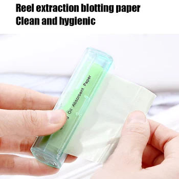 

3Pcs Roller Oil Absorbing Paper Oil-control Soft Face Oil Absorbing Sheet Oil Blotting Paper Makeup Tools Accessories ENA88