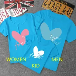 Together Forevey/одинаковые комплекты для семьи; футболки для мамы, папы и детей; летняя футболка для отпуска