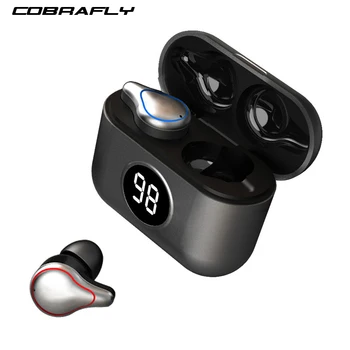 

COBRAFLY Noise Cancellation Headphones LED Power Display With Microphone Wireless Music Earphones Bluetooth Gaming Headset