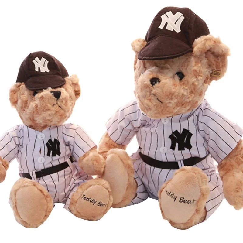 

New creative hat rookie plush toy rose velvet cute plush teddy bear Christmas gift for children's best gift