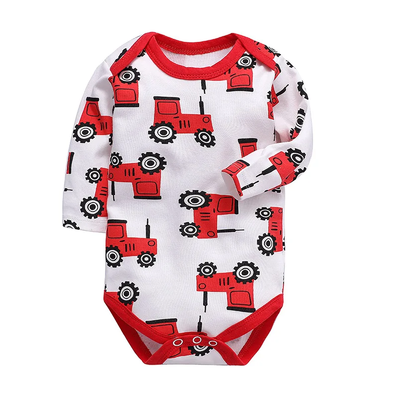 Одежда для маленьких мальчиков Боди для новорожденных с длинными рукавами, хлопок, одежда для маленьких девочек 3, 6, 9, 12, 18, 24 месяцев - Цвет: Слоновая кость