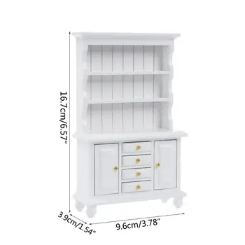 

1Pc 1/12 Mini Dollhouse Miniature Bookcase Bookshelf Cabinet Cupboard Furniture DIY New