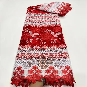 

2021 Latest Guipure Lace Cord Lace Embroiderey French African Cord Lace Fabric High Quality Nigerian Lace Fabric For Wedding