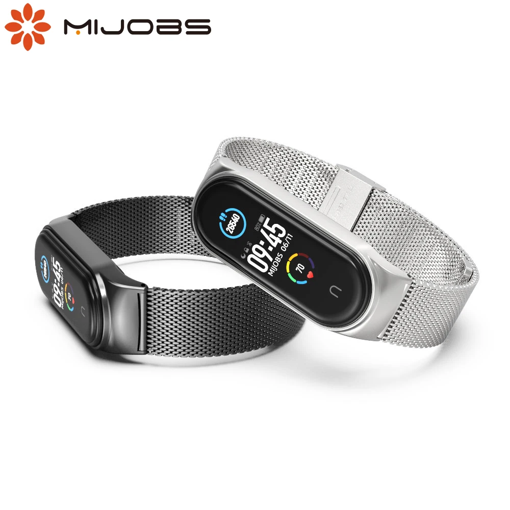 Металлический ремешок для Mi band 5 6 браслет с NFC Xiaomi Band 4 глобальный 3 стальной |
