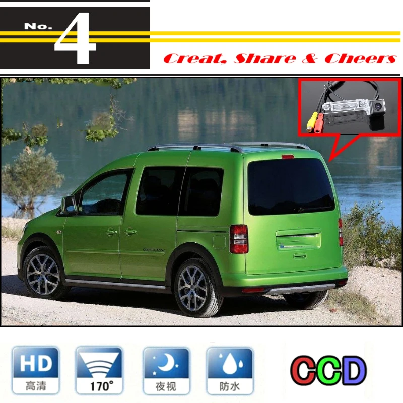 Автомобильная камера для Volkswagen VW Caddy Panel Van 2K MK2 заднего вида с высоким задним ходом