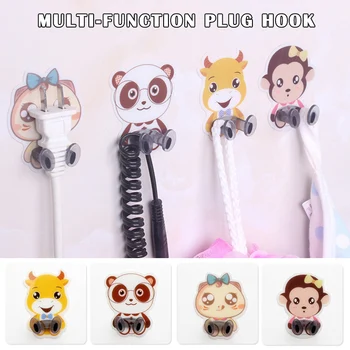 

Cartoon Seamless Plug Hook Multi-function Wire Finishing Device Waterproof Moisture-proof Strong Paste LBShipping