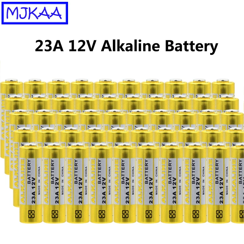 MJKAA 50 шт. 23A12V щелочная батарея 23A 12 В 21/23 A23 E23A MN21 MS21 V23GA L1028 для охранной сигнализации