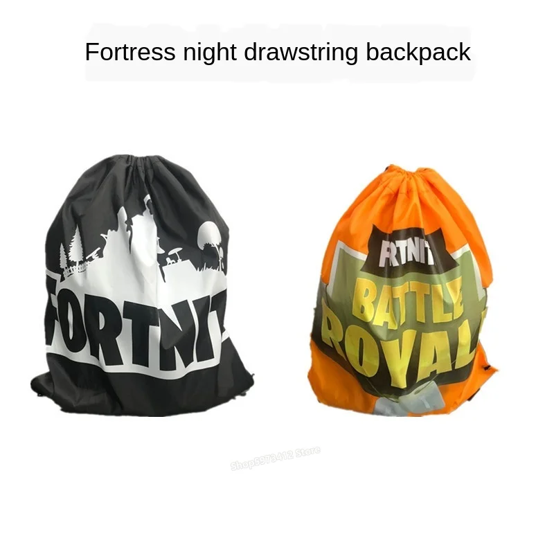 Game Fortnites Fortress Night Drawstring Backpack Simple Polyester Bag Portable Outdoor Battle Royale Sport | Дом и сад