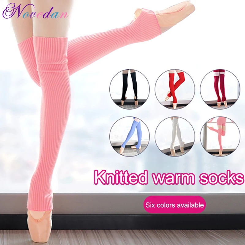 

Long Latin/Ballet Dance Sock Warmers Womens Knitting Ballet Dance Yoga Socks Ballet Dance Warmer Sock 65cm
